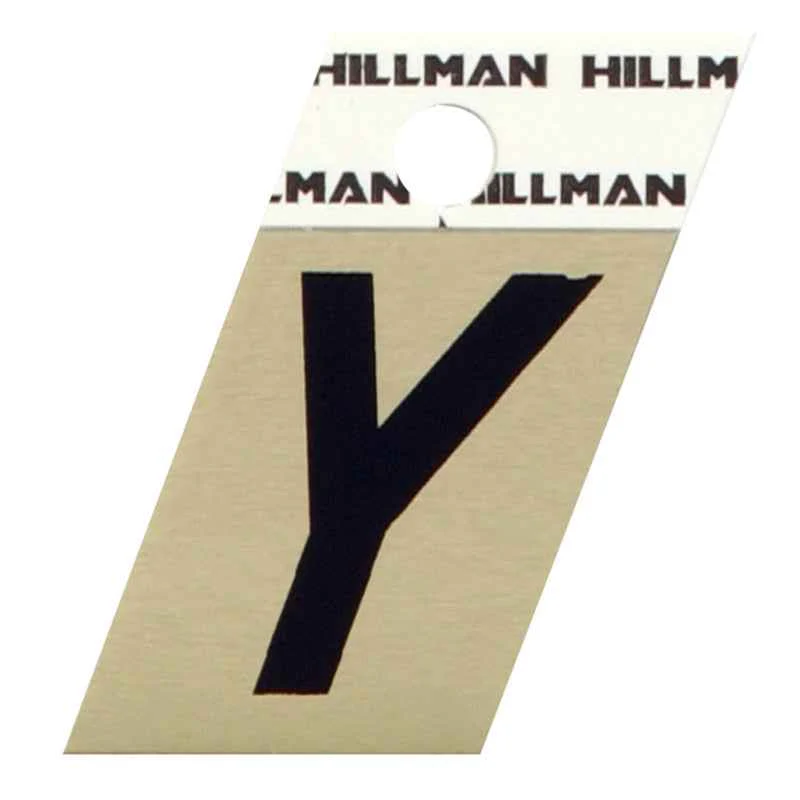 Hillman 1.5 in. Reflective Black Metal Self-Adhesive Letter Yes 1 pc (Pack of 6) - Image 2