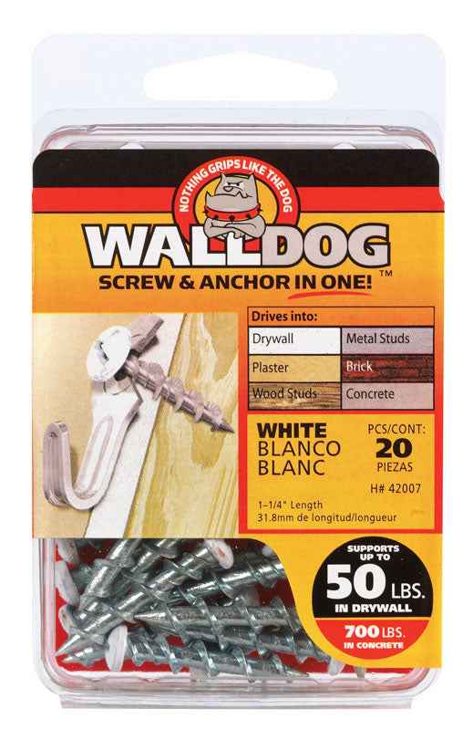 Hillman 3/16 in. Dia. x 1-1/4 in. L Stainless Steel Pan Head Walldog Screw & Anchor 20 pk (Pack of 10) - Image 3