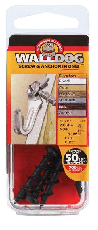 Hillman 3/16 in. Dia. x 1-1/4 in. L Stainless Steel Pan Head Walldog Screw & Anchor 4 pk (Pack of 10) - Image 3