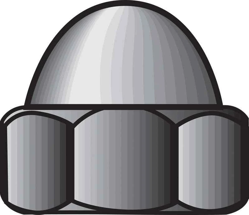 HILLMAN 10-24 in. Nickel Steel USS Acorn Nut 1 pk - Image 2