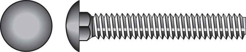 HILLMAN 1/4 in. X 1 in. L Hot Dipped Galvanized Steel Carriage Bolt 100 pk - Image 3