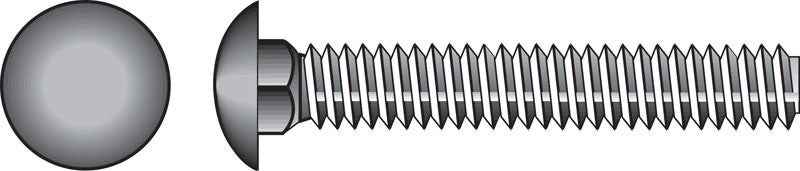 HILLMAN 1/4 in. X 4-1/2 in. L Hot Dipped Galvanized Steel Carriage Bolt 100 pk - Image 3