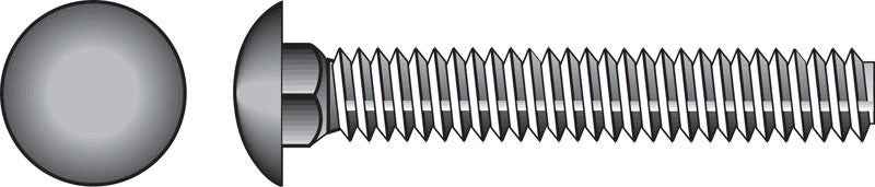 HILLMAN 5/16 in. X 2-1/2 in. L Hot Dipped Galvanized Steel Carriage Bolt 100 pk - Image 3