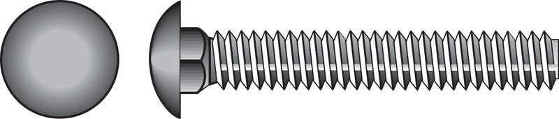 HILLMAN 5/16 in. X 4-1/2 in. L Hot Dipped Galvanized Steel Carriage Bolt 50 pk - Image 3