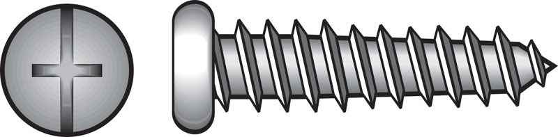 HILLMAN No. 10 X 2 in. L Phillips/Slotted Pan Head Sheet Metal Screws 100 pk