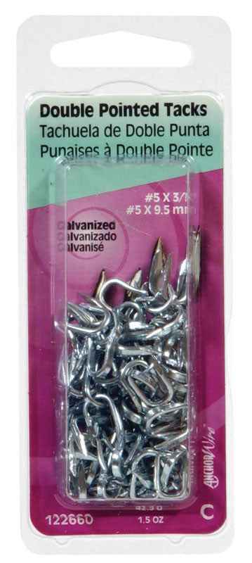 Hillman No. 11 Galvanized Steel Double Point Tack Staple 11 Ga. 1.5 oz. (Pack of 6) - Image 4
