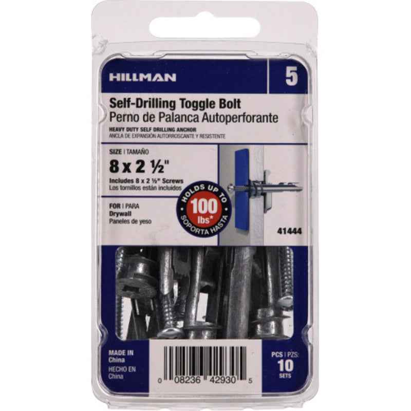 Hillman .138 in. D X 2-1/2 in. L Zinc Pan Head Zip Toggle Anchors 10 pk - Image 3