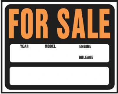 Hillman English Black Auto For Sale Sign 15 in. H X 19 in. W (Pack of 6) - Image 2