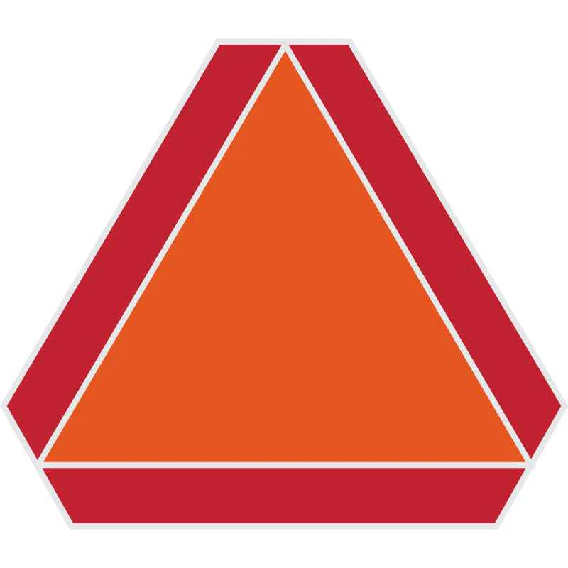 Hillman English Orange/Red Slow Moving Vehicle Sign 14 in. H X 16 in. W (Pack of 6)