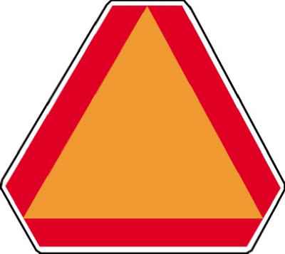 Hillman English Orange/Red Slow Moving Vehicle Sign 14 in. H X 16 in. W (Pack of 6) - Image 2