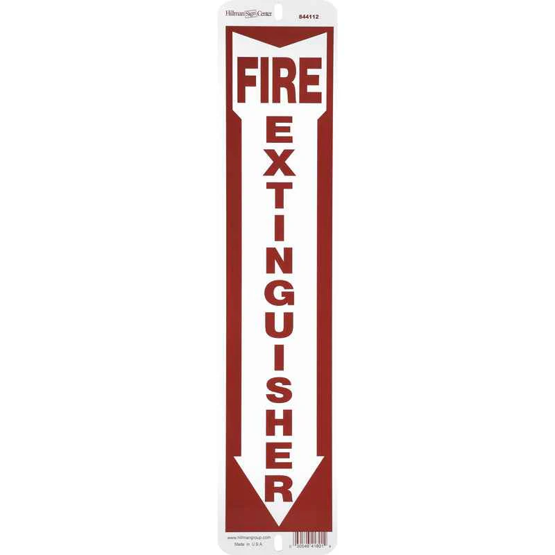 Hillman English Red Fire Extinguisher Sign 18 in. H X 4 in. W (Pack of 6) - Image 2