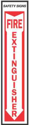 Hillman English White Fire Extinguisher Decal 18 in. H X 4 in. W (Pack of 10) - Image 2