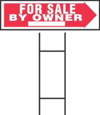 Hillman English White For Sale Sign 6 in. H X 24 in. W (Pack of 6) - Image 2