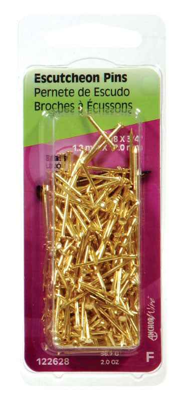 Hillman 18 Ga. x 3/4 in. L Brass Escutcheon Pins 1 pk 2 oz. (Pack of 6) - Image 4