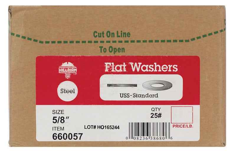 Hillman Zinc-Plated Steel 5/8 in. USS Flat Washer 325 pk - Image 6