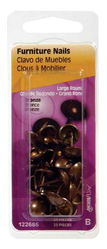 Hillman 7/16 in. L Furniture Copper Nail Smooth Shank Round (Pack of 6) - Image 2