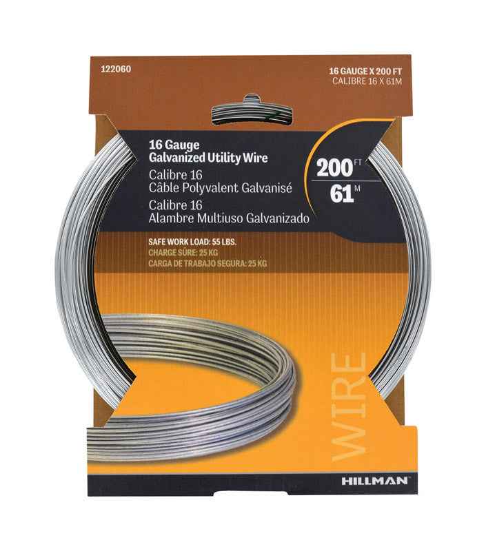 Hillman 0.061 - 0.065 in. D X 200 ft. L Galvanized Steel 16 Ga. Wire - Image 6