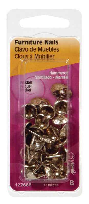 Hillman 1/2 in. L Furniture Brass Nail Smooth Shank Hammered (Pack of 6) - Image 2