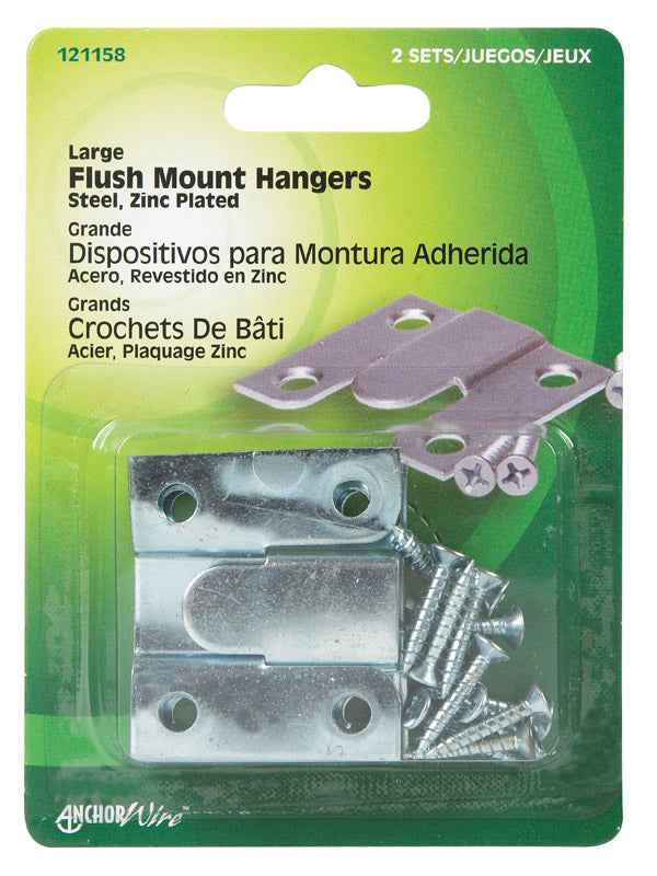 Hillman AnchorWire Silver Flush-Mount Picture Hanger 3 lb. 2 pk (Pack of 10) - Image 2