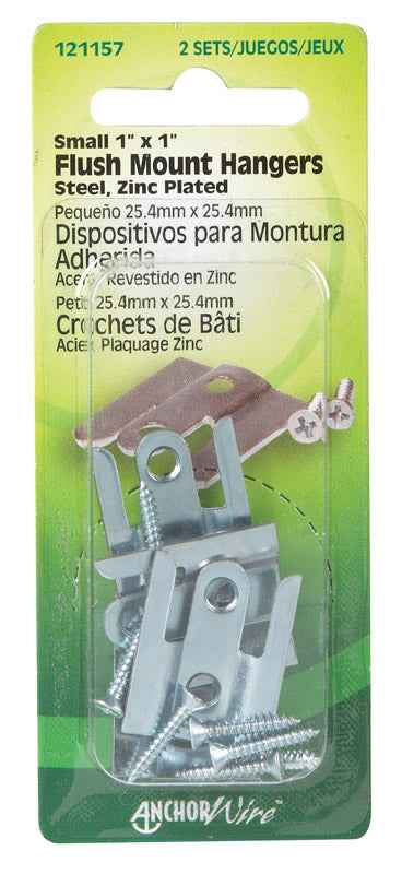 Hillman AnchorWire Silver Flush-Mount Picture Hanger 1 lb. 2 pk (Pack of 10) - Image 2