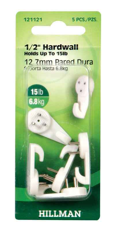 Hillman AnchorWire Plastic Coated Hardwall Picture Hook 15 lb. 5 pk (Pack of 10) - Image 4