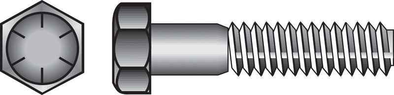 HILLMAN 1/2 in. D X 2-1/2 in. L Heat Treated Steel Hex Head Cap Screw 50 pk - Image 3