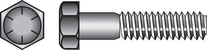 HILLMAN 1/2 in. D X 3 in. L Heat Treated Steel Hex Head Cap Screw 50 pk