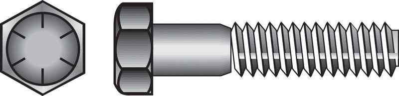 Hillman 3/8 in. D X 1 in. L Heat Treated Steel Hex Head Cap Screw 100 pk - Image 5