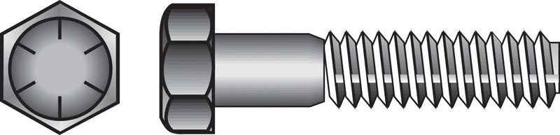 HILLMAN 3/8 in. D X 2 in. L Heat Treated Steel Hex Head Cap Screw 100 pk - Image 3