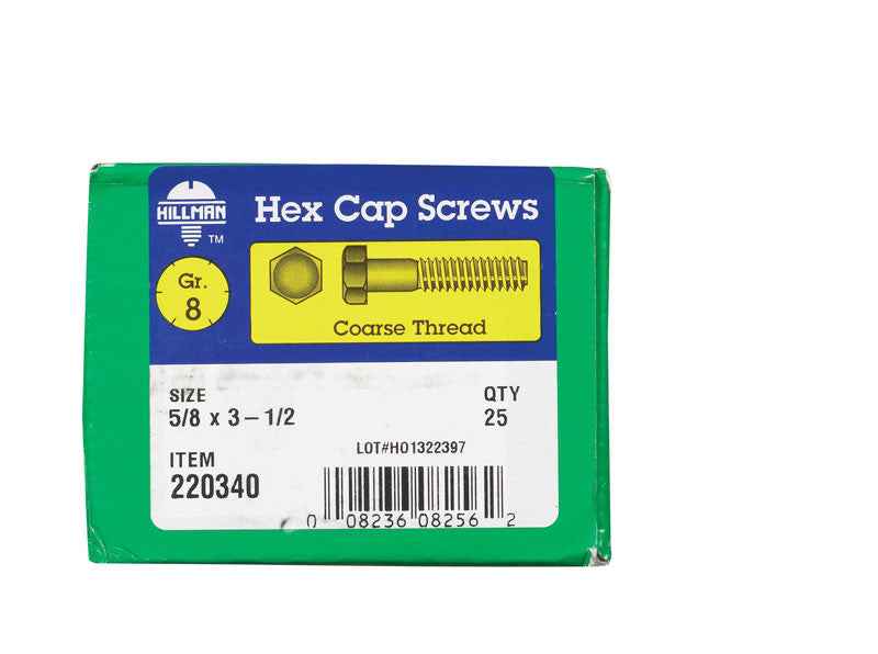 HILLMAN 5/8 in. D X 3-1/2 in. L Heat Treated Steel Hex Head Cap Screw 25 pk - Image 4
