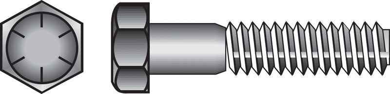 HILLMAN 5/8 in. D X 4 in. L Heat Treated Steel Hex Head Cap Screw 25 pk - Image 3