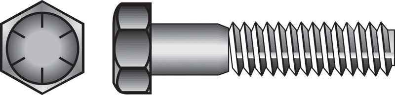 HILLMAN 7/16 in. D X 1 in. L Heat Treated Steel Hex Head Cap Screw 100 pk - Image 2