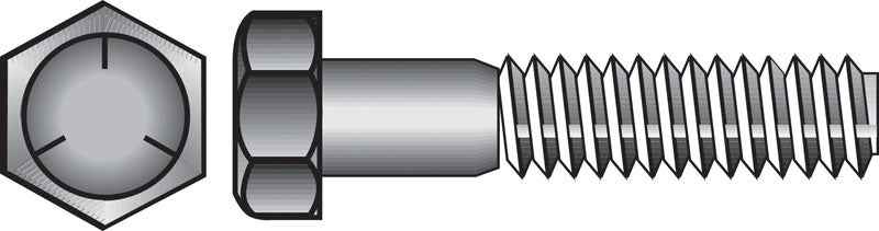 Hillman 5/16 in. D X 1-1/2 in. L Heat Treated Zinc Steel Hex Head Cap Screw 100 pk - Image 2