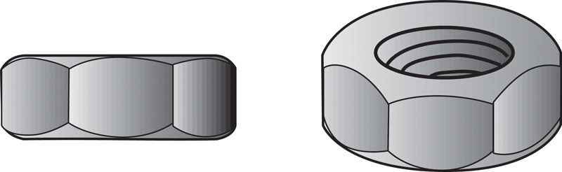 Hillman 1/4 - 20 Zinc-Plated Steel USS Hex Nut 3378 pk - Image 2