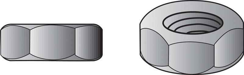 Hillman 1 in. Zinc-Plated Steel USS Hex Nut 10 pk - Image 2