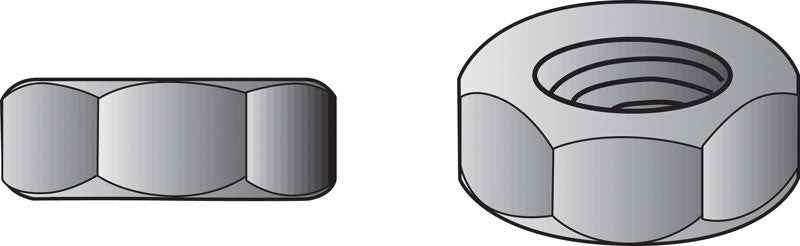 Hillman No. 25 1-8 in. Zinc-Plated Steel SAE Hex Nut 1 pk - Image 3