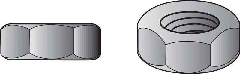 Hillman 5/16 in. Zinc-Plated Steel USS Hex Nut 100 pk - Image 2