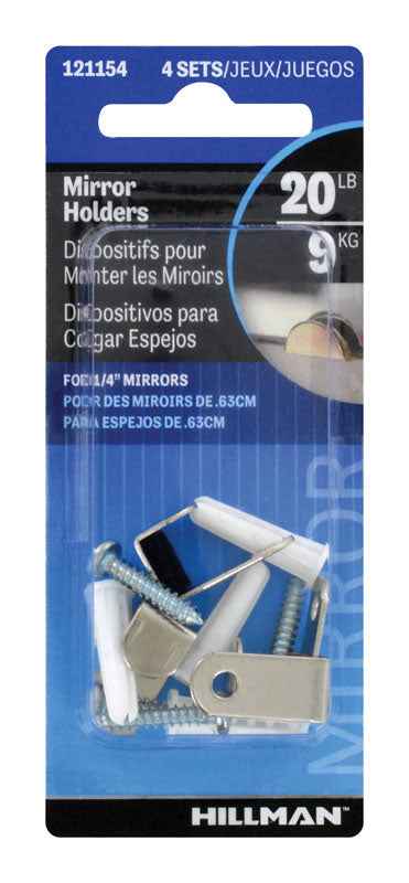 Hillman AnchorWire Silver Hidden Mirror Holder 20 lb. 2 pk (Pack of 10) - Image 3