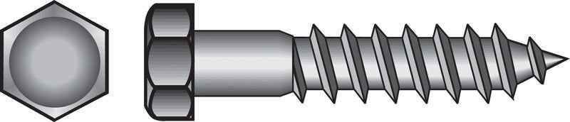 Hillman 1/4 in. X 4 in. L Hex Hot Dipped Galvanized Steel Lag Screw 100 pk - Image 5