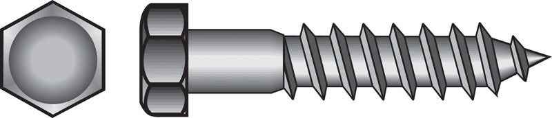 HILLMAN 5/16 in. X 1 in. L Hex Hot Dipped Galvanized Steel Lag Screw 100 pk - Image 3