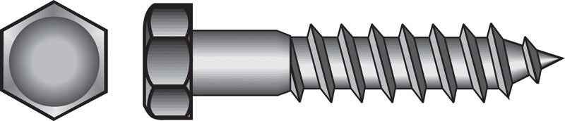 Hillman 5/16 in. X 2-1/2 in. L Hex Hot Dipped Galvanized Steel Lag Screw 100 pk - Image 6