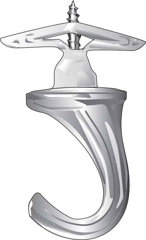 Hillman Brass Plated Brass Large Versa Hook 35 lb. Drywall; 75 lb. Wood 1 pk (Pack of 5) - Image 2