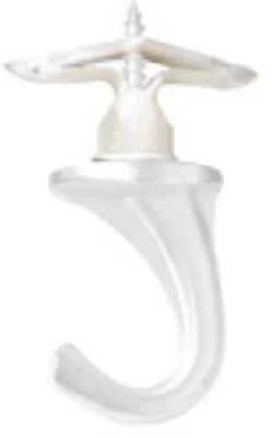 Hillman White Ceramic/Zinc Large Versa Hook 35 lb. Drywall; 75 lb. Wood 1 pk (Pack of 5)