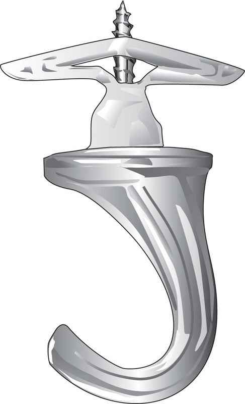 Hillman White Ceramic/Zinc Large Versa Hook 35 lb. Drywall; 75 lb. Wood 1 pk (Pack of 5) - Image 2