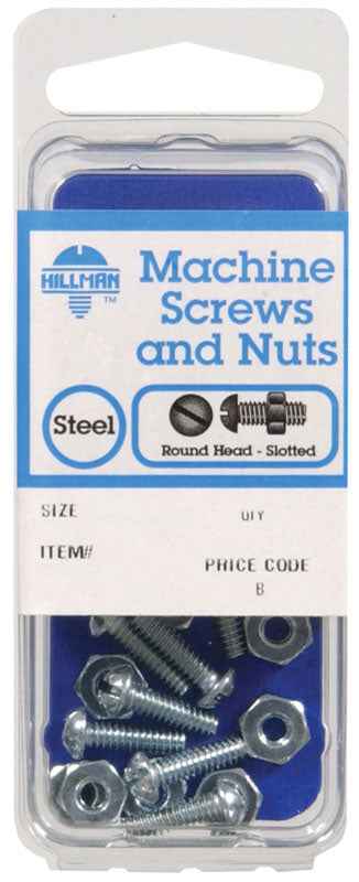 Hillman No. 8-32 x 1/2 in. L Slotted Round Head Zinc-Plated Steel Machine Screws 10 pk (Pack of 10) - Image 2