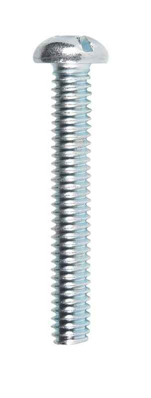 HILLMAN No. 1/4-20 Ga. X 1-3/4 in. L Combination Round Head Zinc-Plated Steel Machine Screws 100 pk - Image 2