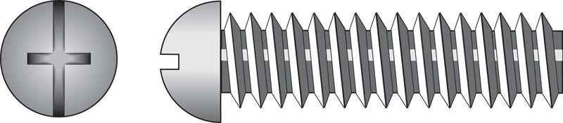 HILLMAN No. 1/4-20 Ga. X 1-3/4 in. L Combination Round Head Zinc-Plated Steel Machine Screws 100 pk - Image 3