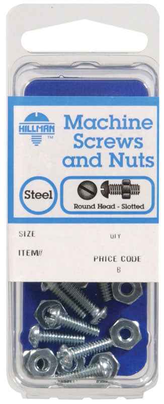 Hillman No. 8-32 x 2 in. L Slotted Round Head Zinc-Plated Steel Machine Screws 5 pk (Pack of 10) - Image 2