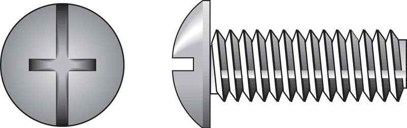 HILLMAN No. 8-32 X 1/2 in. L Combination Truss Head Zinc-Plated Steel Machine Screws 100 pk