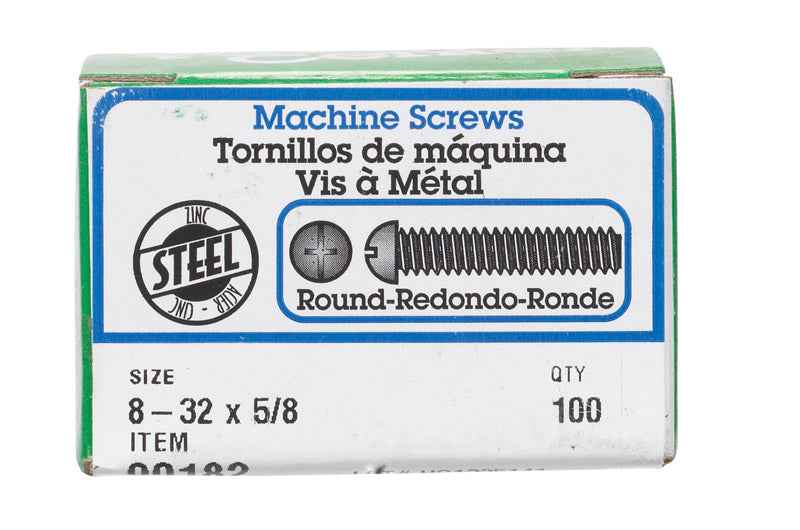 HILLMAN No. 8-32 X 5/8 in. L Combination Round Head Zinc-Plated Steel Machine Screws 100 pk - Image 2